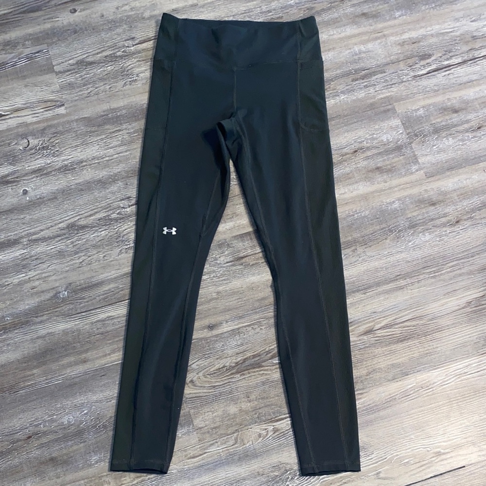 EUC UNDER ARMOUR Dark Green Active Leggings S/M